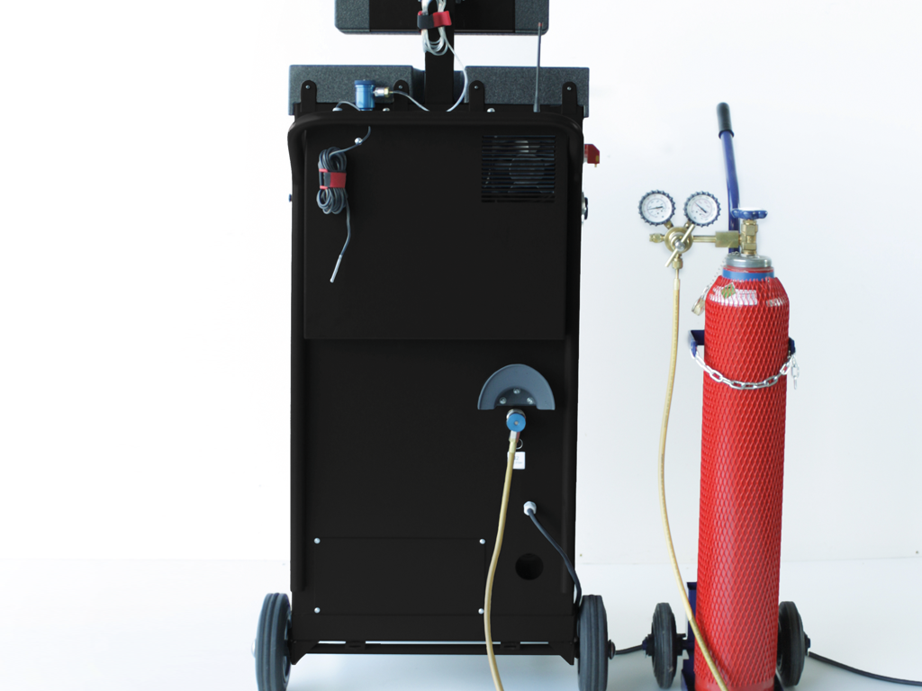 Forming gas/nitrogen cylinder connection