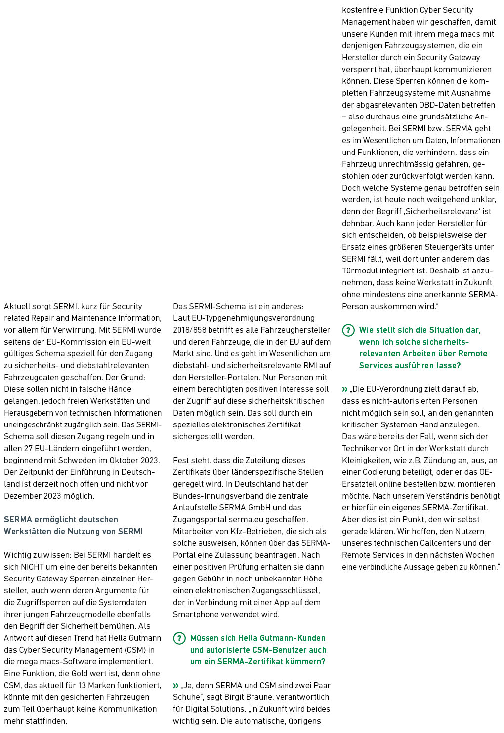 Aktuell sorgt SERMI, kurz f r Security ­related Repair and Maintenance Information, vor allem f r Verwirrung. Mit SER...