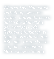 W hrend die Momentenverteilung zwischen Vorder und Hinterachse durch die Steuerung der Antriebs oder ­Rekuperationskr...