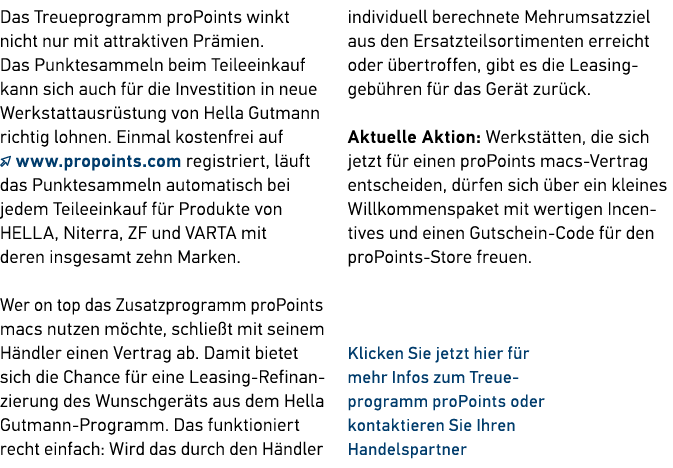 Das Treueprogramm proPoints winkt nicht nur mit attraktiven Pr mien. Das Punktesammeln beim Teileeinkauf kann sich au...