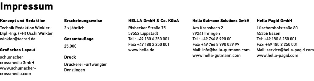 Impressum Konzept und Redaktion Technik Redaktion Winkler Dipl. Ing. (FH) Uschi Winkler winkler@tecred.de Grafisches ...