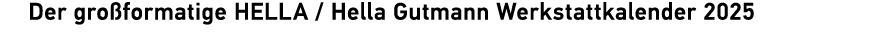 Der gro formatige HELLA / Hella Gutmann Werkstattkalender 2025