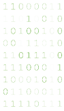 Binary code, abstract background from ones and zeros on transparent background
