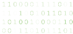 Binary code, abstract background from ones and zeros on transparent background