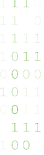 Binary code, abstract background from ones and zeros on transparent background