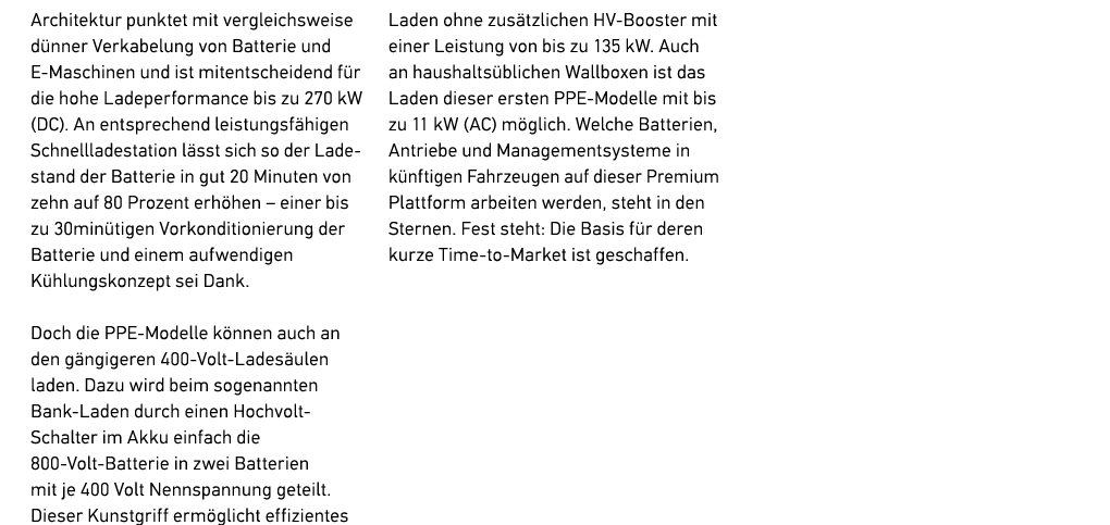 Architektur punktet mit vergleichsweise d nner Verkabelung von Batterie und ­E Maschinen und ist mitentscheidend f r ...