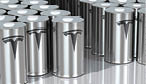 Lithium-ion 4680 Tesla battery pack, High-capacity accumulator cell modules, tables cell, Energy Storage, electric vehicle production, High Tech Automotive Technology, Elon Musk company, 3d render