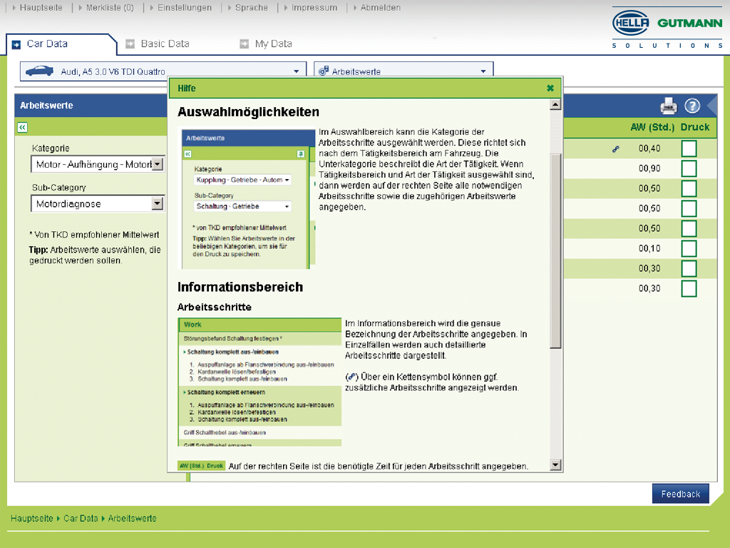 Arbeitswerte